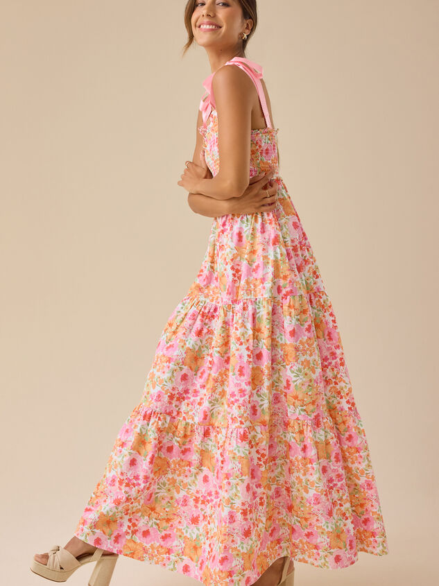 Landon Floral Maxi Dress Detail 3 - TULLABEE