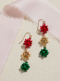 Bow Present Dangle Earrings Detail 2 - TULLABEE