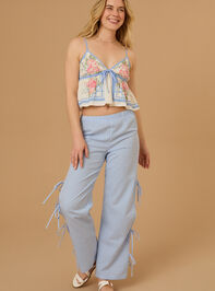 Bea Bandana Print Babydoll Top Detail 3 - TULLABEE
