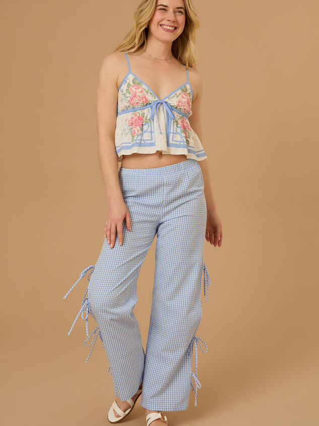 Bea Bandana Print Babydoll Top Detail 3 - TULLABEE