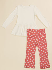 Daisy Dot Pants and Top Set Detail 3 - TULLABEE