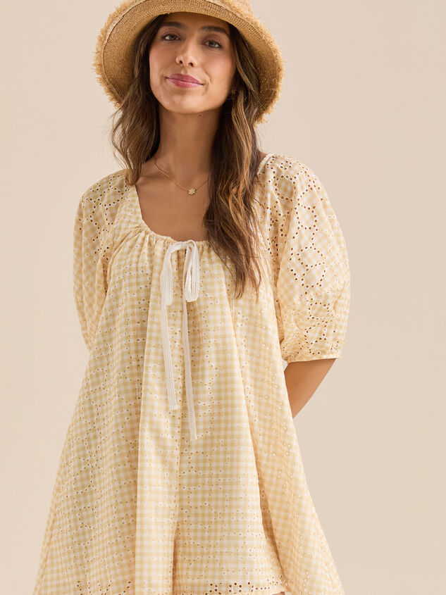 Posie Gingham Romper Detail 2 - TULLABEE