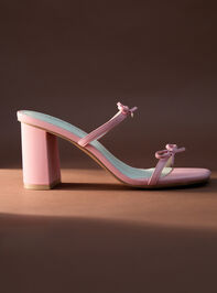 Wendy Double Bow Kitten Heels Detail 3 - TULLABEE