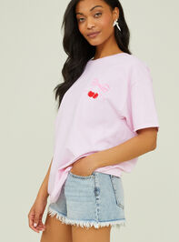 Cherry Bow Graphic Tee Detail 4 - TULLABEE