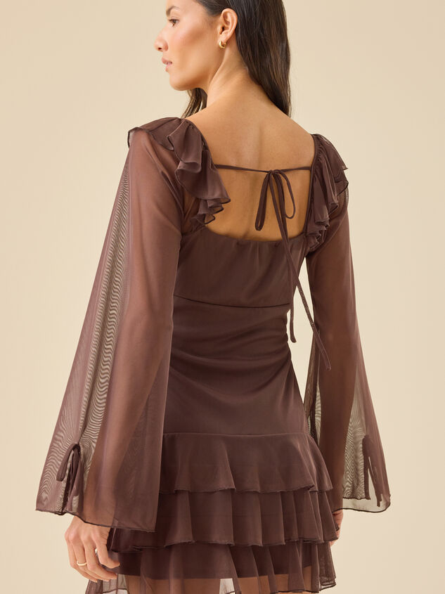 Skye Mesh Mini Dress Detail 4 - TULLABEE