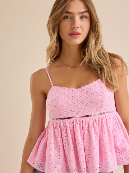 Sunday Eyelet Babydoll Top - TULLABEE