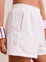Release Embroidered Bow Lounge Short Detail 2 - TULLABEE