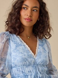 Alissa Floral Mini Dress Detail 2 - TULLABEE