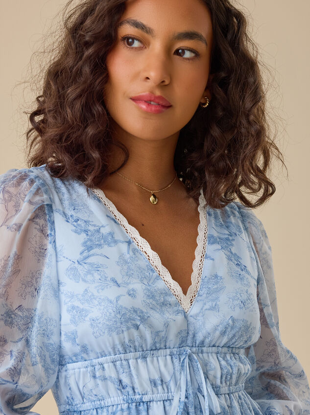 Alissa Floral Mini Dress Detail 2 - TULLABEE