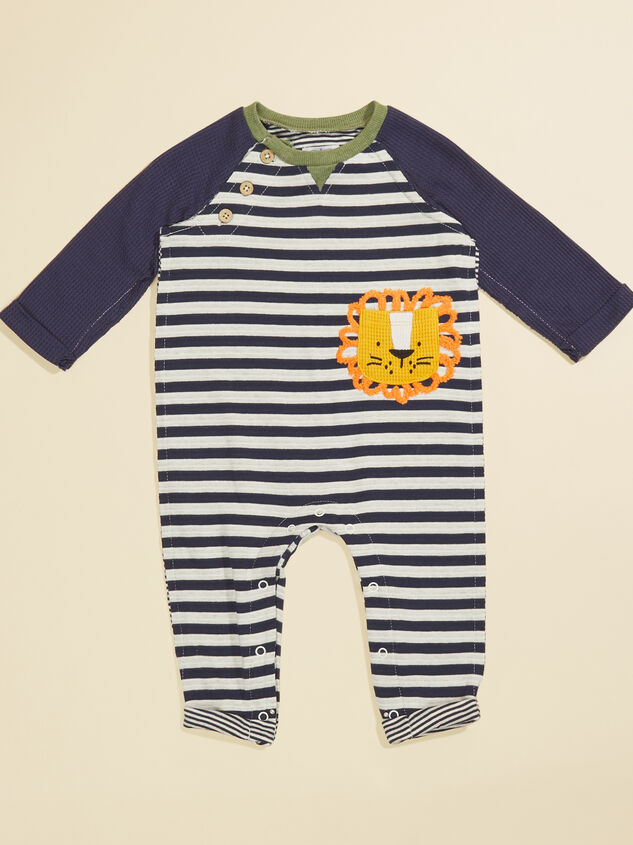 Lion Pocket Striped Jumpsuit by MudPie - TULLABEE
