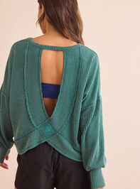 Urban Unwind Open Back Long Sleeve Detail 2 - TULLABEE