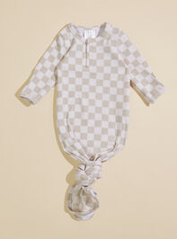 Jamie Checkered Knot Gown Detail 2 - TULLABEE