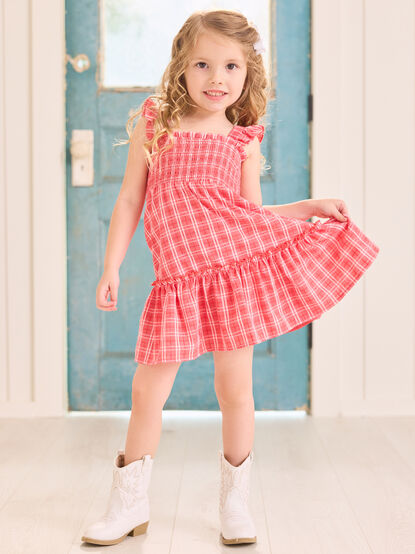 Lisa Toddler Plaid Dress - TULLABEE