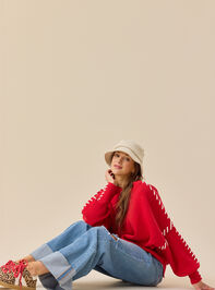 Paige Whipstitch Sweater Detail 4 - TULLABEE