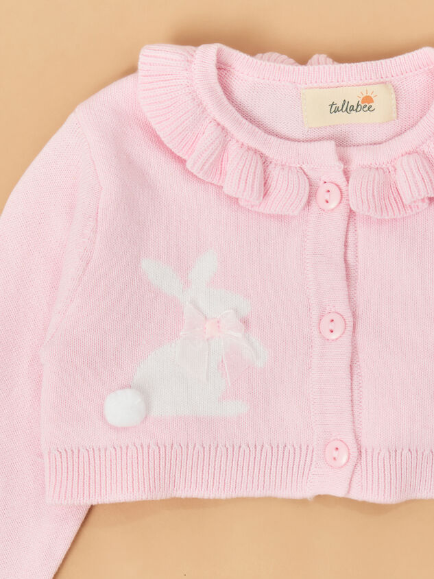 Blush Bunny Baby Cardigan Dress Detail 4 - TULLABEE
