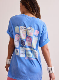 Text You When I Land Oversized Tee Detail 2 - TULLABEE