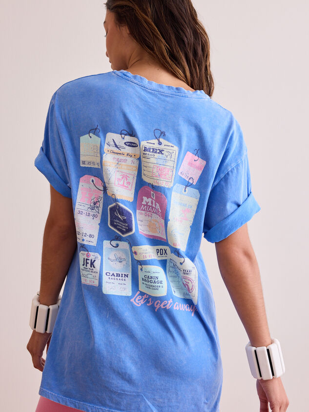 Text You When I Land Oversized Tee Detail 2 - TULLABEE