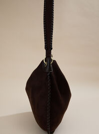 Chocolate Whipstitch Tote Detail 2 - TULLABEE
