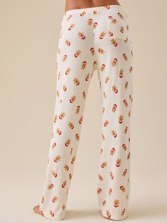 Gingerbread Santa Mama Lounge Pant Detail 6 - TULLABEE