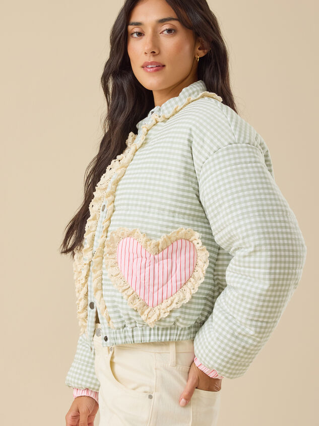 Gemma Gingham Jacket Detail 4 - TULLABEE