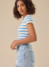 Everyday Seamless Striped Top Detail 3 - TULLABEE