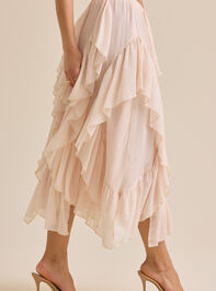 Atlas Ruffle Midi Skirt Detail 5 - TULLABEE