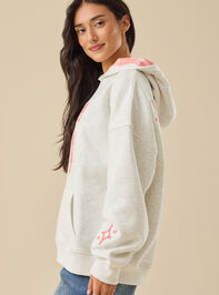 Plaid Bow Embroidered Sweatshirt Detail 3 - TULLABEE