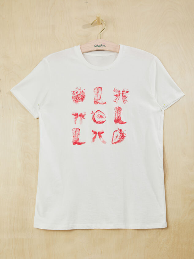 Mama Strawberry Boots Tee Detail 2 - TULLABEE