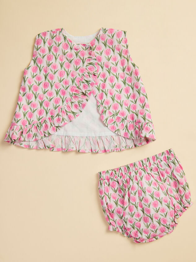 Kaeli Peony Top and Bloomer Set Detail 3 - TULLABEE