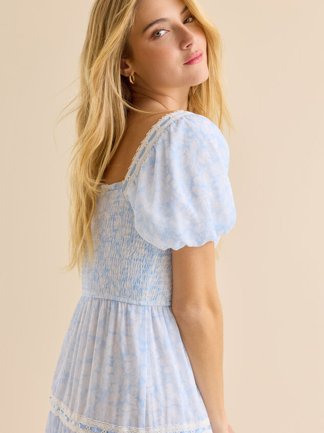 Mandie Floral Maxi Dress Detail 4 - TULLABEE