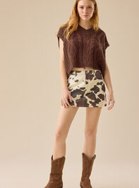 Bo Cow Print Skirt - TULLABEE