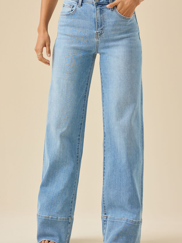 Izabella Wide Leg Jeans Detail 2 - TULLABEE