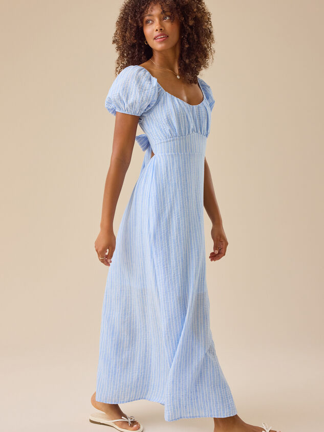 Everest Striped Maxi Dress Detail 4 - TULLABEE