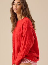 Nicole Cable Knit Oversized Sweater Detail 4 - TULLABEE