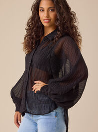 Arie Chiffon Button Down Top Detail 5 - TULLABEE