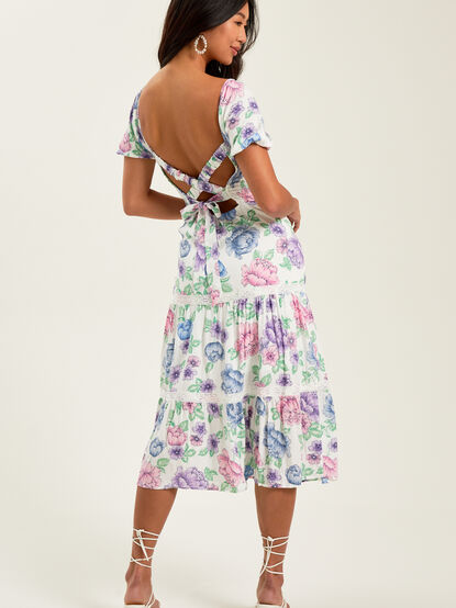 Becca Floral Midi Dress - TULLABEE
