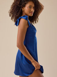 Posie Satin Mini Dress Detail 3 - TULLABEE