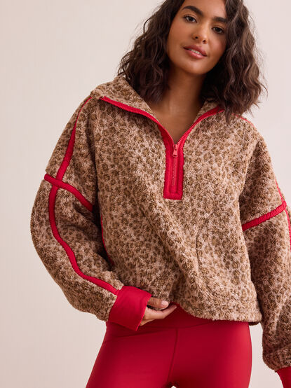 Free Spirit Cheetah Quarter Zip - TULLABEE