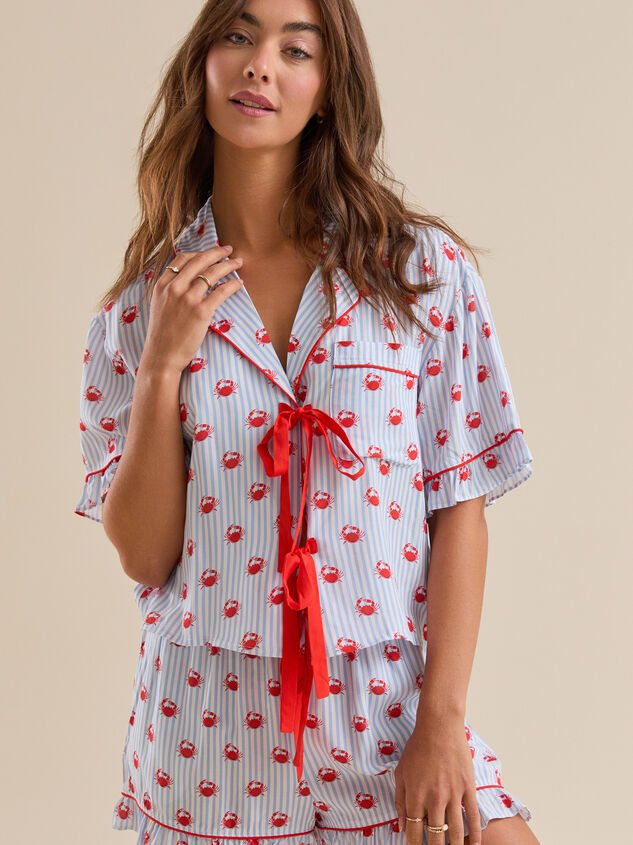 Benny Crab Lounge Top Detail 3 - TULLABEE