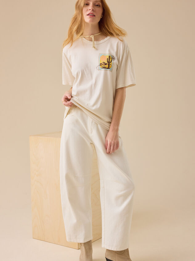 Postcard Oversized Graphic Tee Detail 3 - TULLABEE