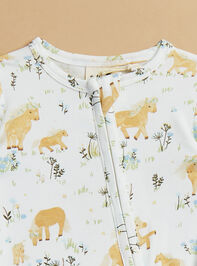 Pretty Ponies Ruffle Footie Detail 2 - TULLABEE
