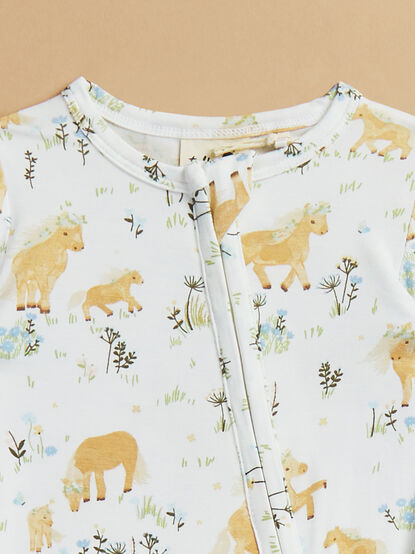 Pretty Ponies Ruffle Footie - TULLABEE