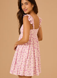 Amy Floral Mini Dress Detail 4 - TULLABEE