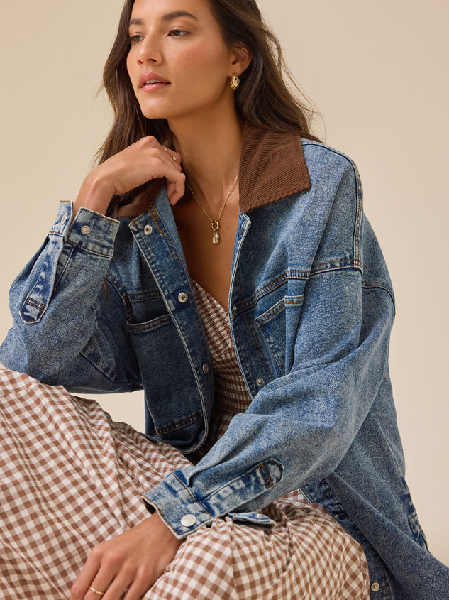 Laura Denim Barn Jacket Detail 3 - TULLABEE