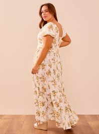Wilow Floral Maxi Dress Detail 4 - TULLABEE