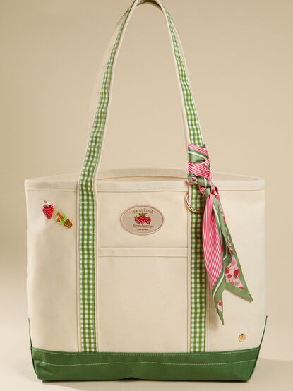 Fresh Strawberries Canvas Tote Bag - TULLABEE