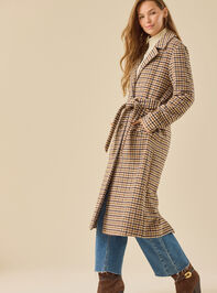 Katrina Plaid Overcoat Detail 5 - TULLABEE