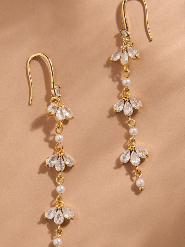 18K Gold Pearl Leaf Earrings - TULLABEE