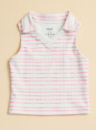Eva Plaid Polo Tank Detail 2 - TULLABEE