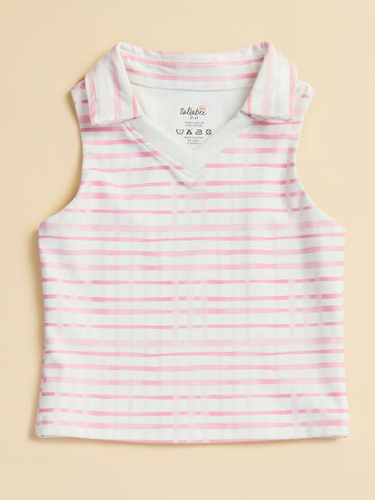 Eva Plaid Polo Tank - TULLABEE